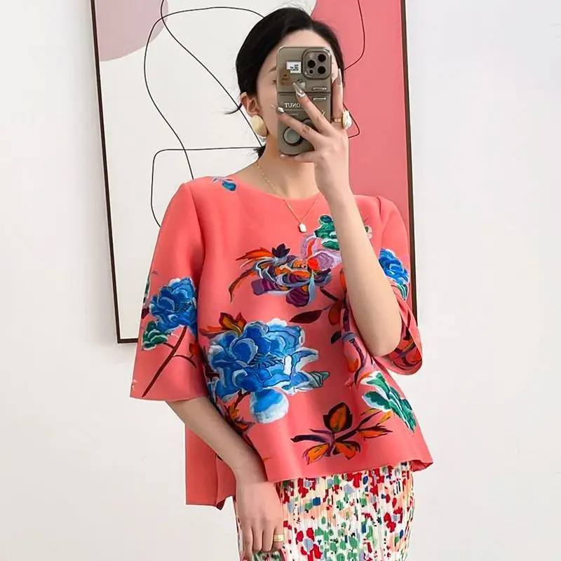 

Футболка с принтом в стиле ретро, с коротким рукавом