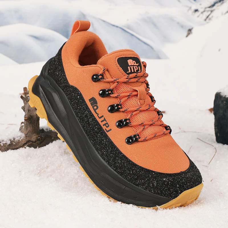 Men's Athletic Shoes, Winter Fleece-Lined Warm and Cold-Resistant Shoes, Suitable for Cold Weather, Snow, and Ice - Ideal for Home, Walking, Winter Sports, Footwear Designed for Low-Temperature Environments