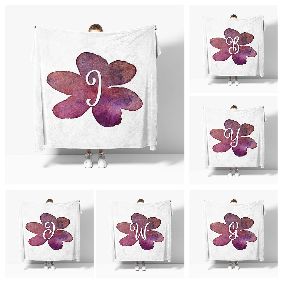 

Home decoration Letter wreath plush Sofa blanket anime Bedspread on the bed anime fluffy soft blankets thick blanket for winter