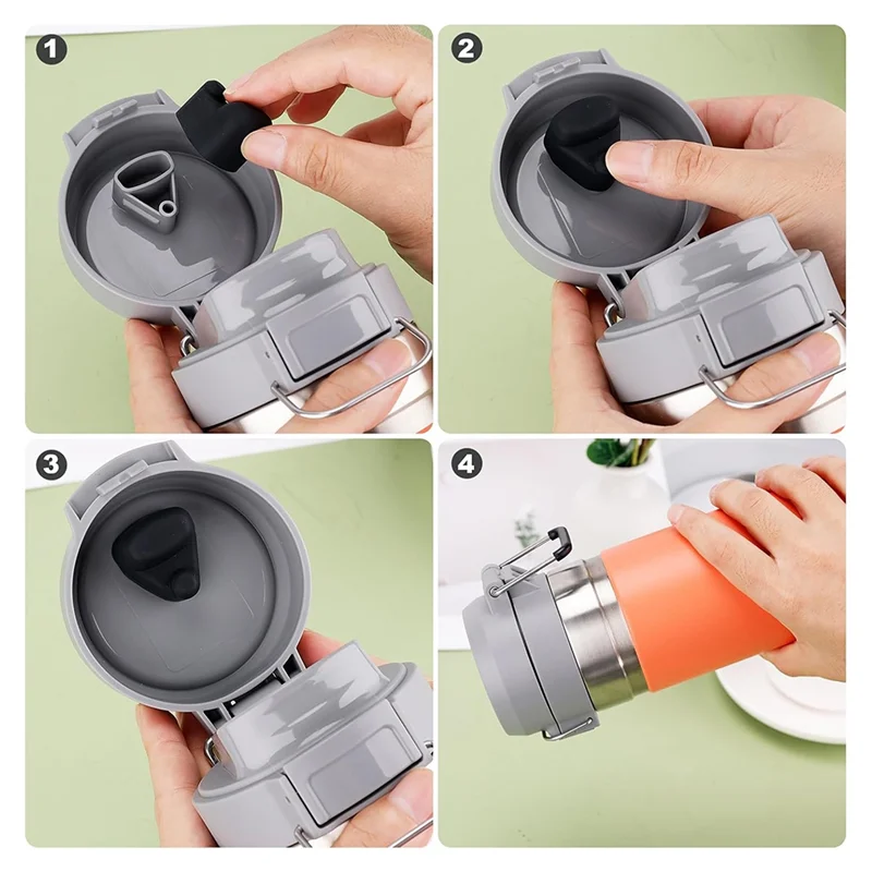 Stanley Quick FILP GO 24 Oz 36 Oz, 누출 방지 실리콘 스토퍼용 AB41-4Pcs 교체 스토퍼