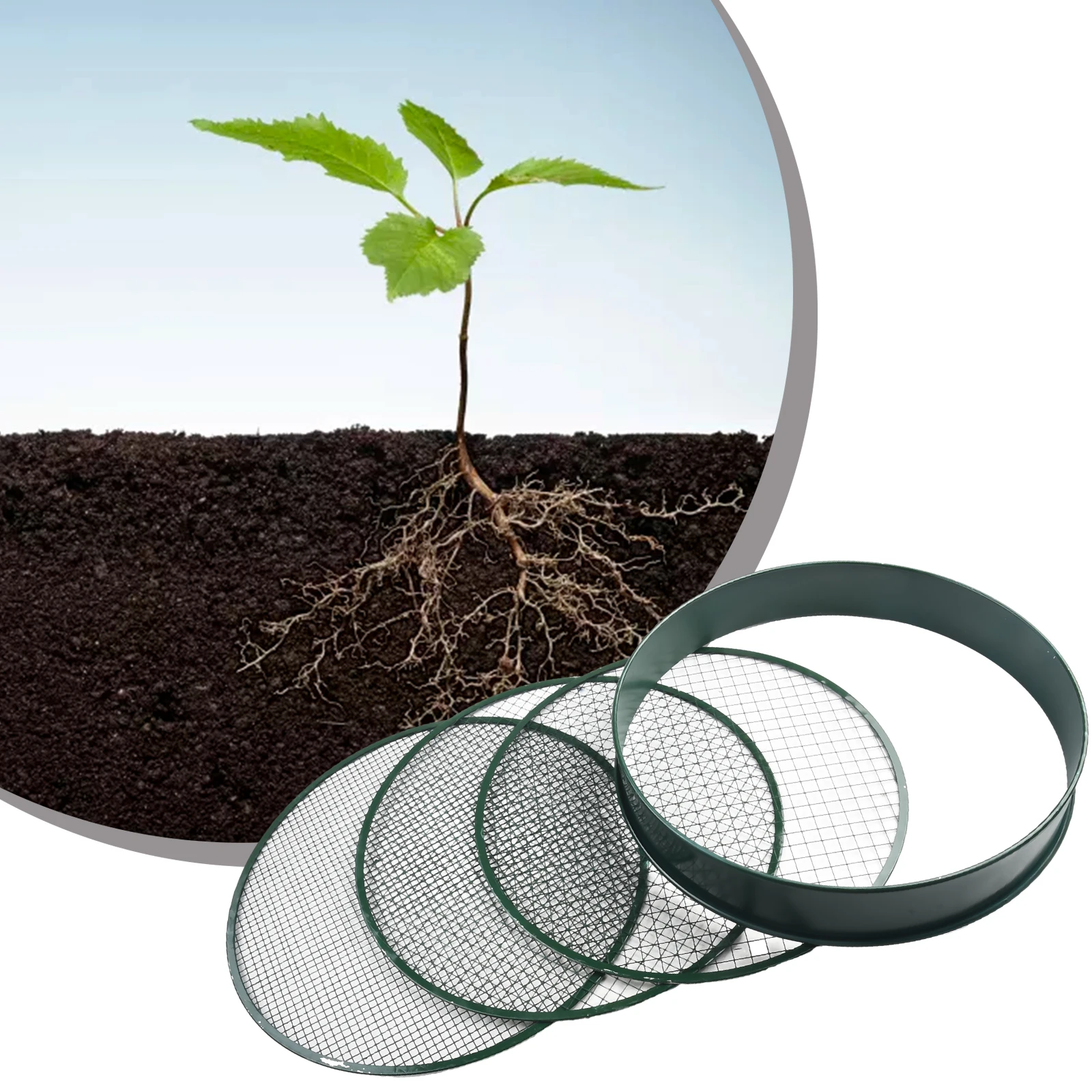

Brand New None Garden Sieve Compost Sieve Garden Green High Quality Metal Sand Hand 12.7 Mm 1pcs 3 Mesh 6.4 Mm