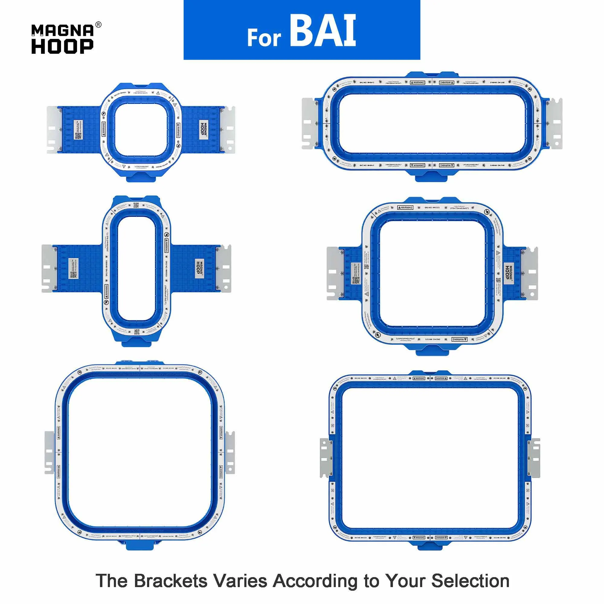 

MagnaHoop Frames Magnetic Hoop for BAI Embroidery Machine Maggie Frame Mighty Hoops Embroidery Magnet Frames