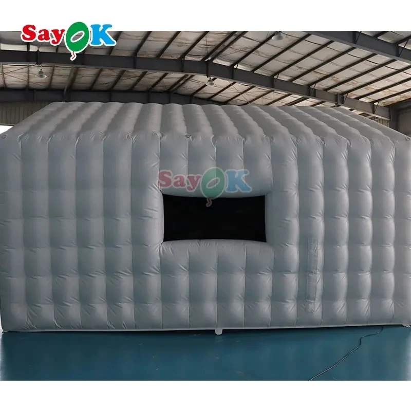 SAYOK Tienda inflable LED de cubo blanco, gran tienda de campaña inflable  para eventos, exposición, boda, negocios, 19.7x13.12x9.84ft