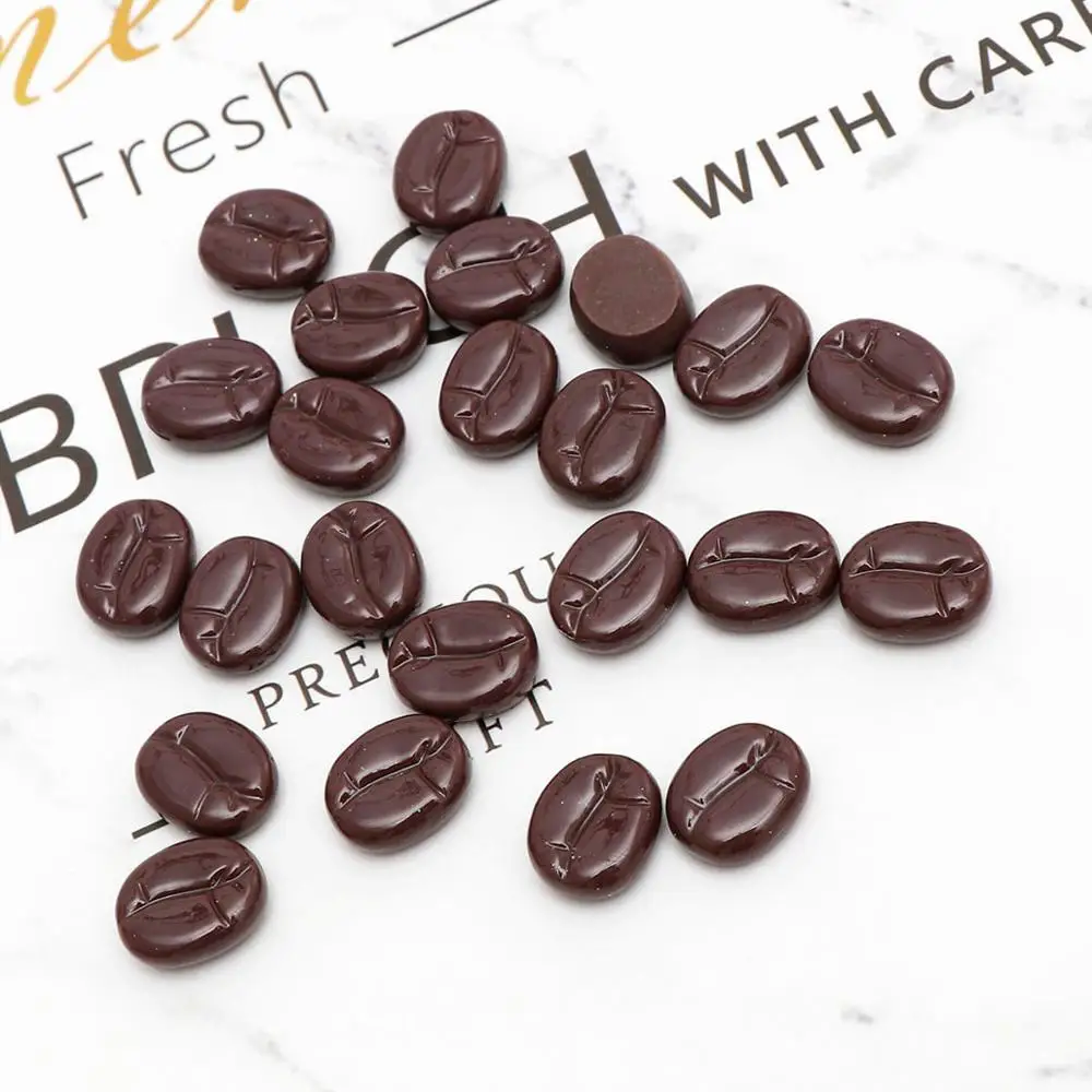

20PCS / Package Resin Simulation Coffee Beans DIY Restaurant Kitchen Decoration Miniature Model Small Ornaments