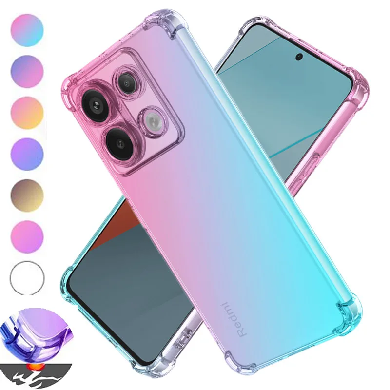 Shockproof Gradient TPU Protective Phone Case Cover