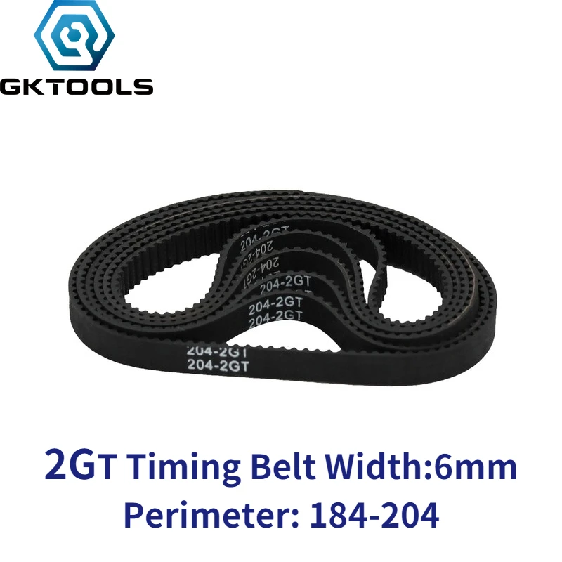 Gktools C-5 3D Printer GT2 6 Mm 2GT Timing Gesloten Lus Rubber Riem Lengte 184 186 188 190 192 194 196 198 200 202 204 Mm