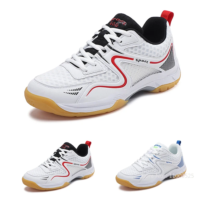 

Unisex Cushioning Badminton Shoes Men Women Elastic Damping Tennis Training Sneakers Anti-skid Rubber Sole Volleyball Shoes