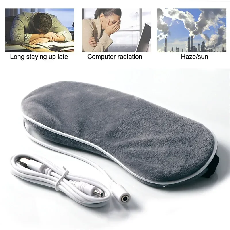 Eye Protection Steam Eye Mask Electric Heating Hot Intelligent Heating Sleep Shading USB Connection  Travel Relief EyeMask 6