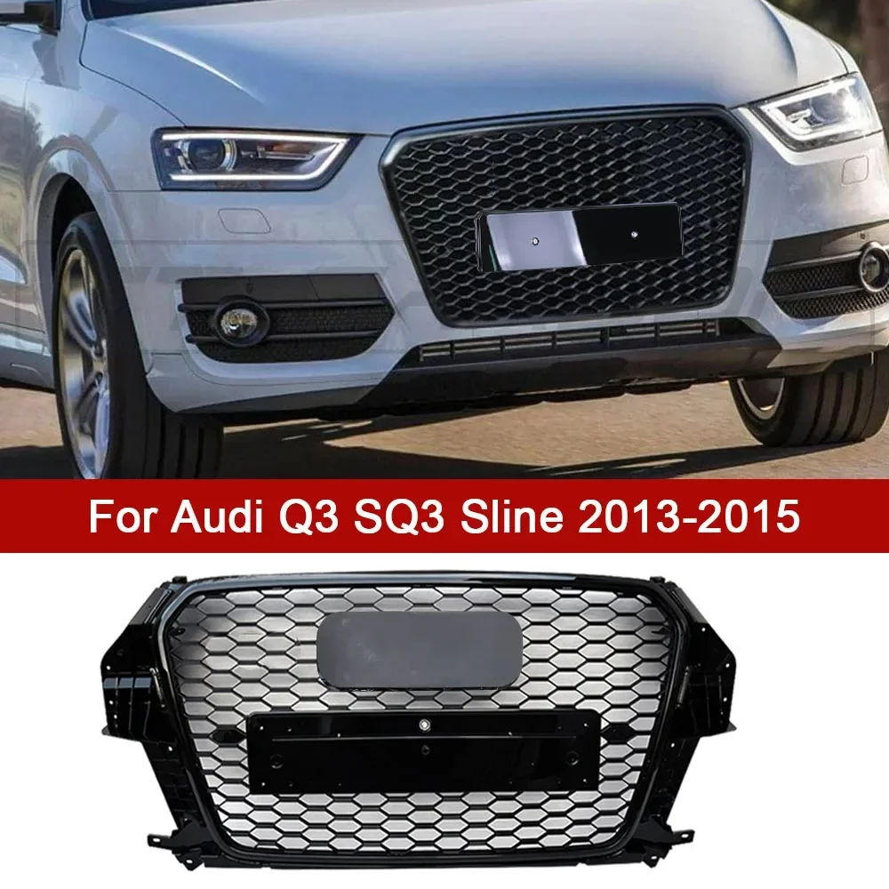 

Q3 RSQ3 Style Front Racing Grills Sport Honeycomb Engine Grill Grille for Audi Q3 SQ3 Sline 2013-2015 Car Accessories