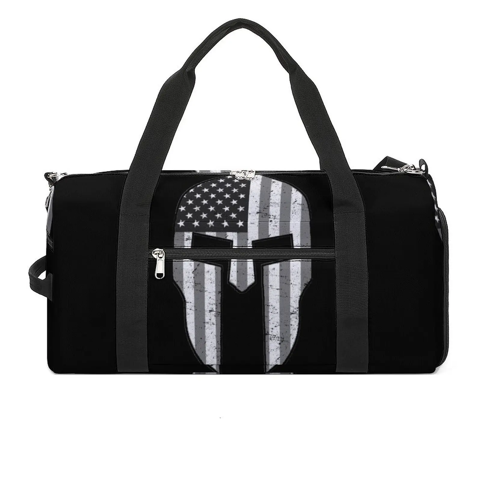 

American Spartans Sport Bags BW Classic Gym Accessories Gym Bag Outdoor Men's Design Handbag Training Novelty Fitness Bag