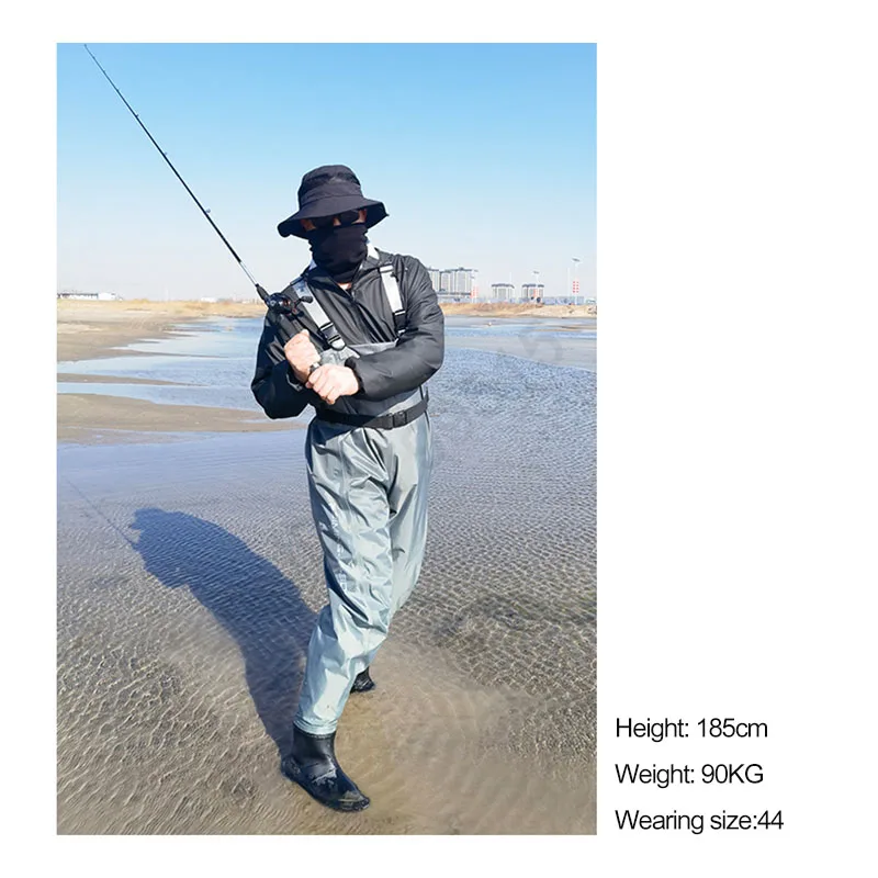 Light Weight Nylon Advancer Fishing Waders Adult Men Waterproof Lure Outdoor Overall Chest Wader Hunting Pants With Boots