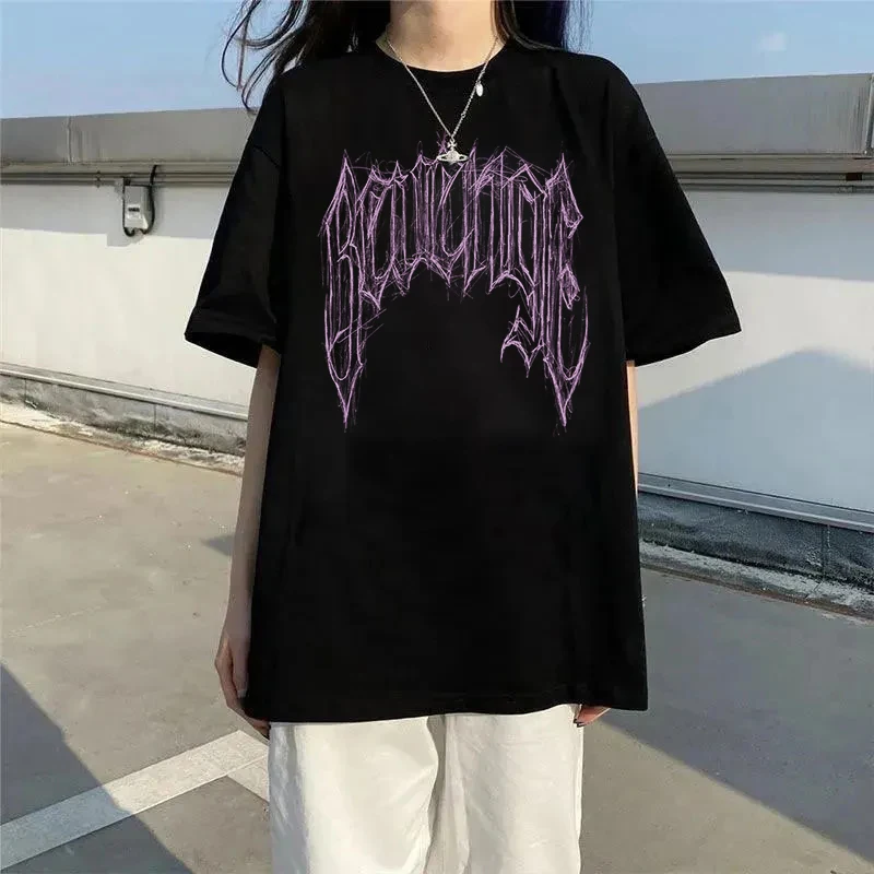 

REVENGE Print Women T-shirt Hip Hop Streetwear Skateboard Street Short Sleeve T Shirt Fashion Woman Blouses 2022 Y2k Clothes Top