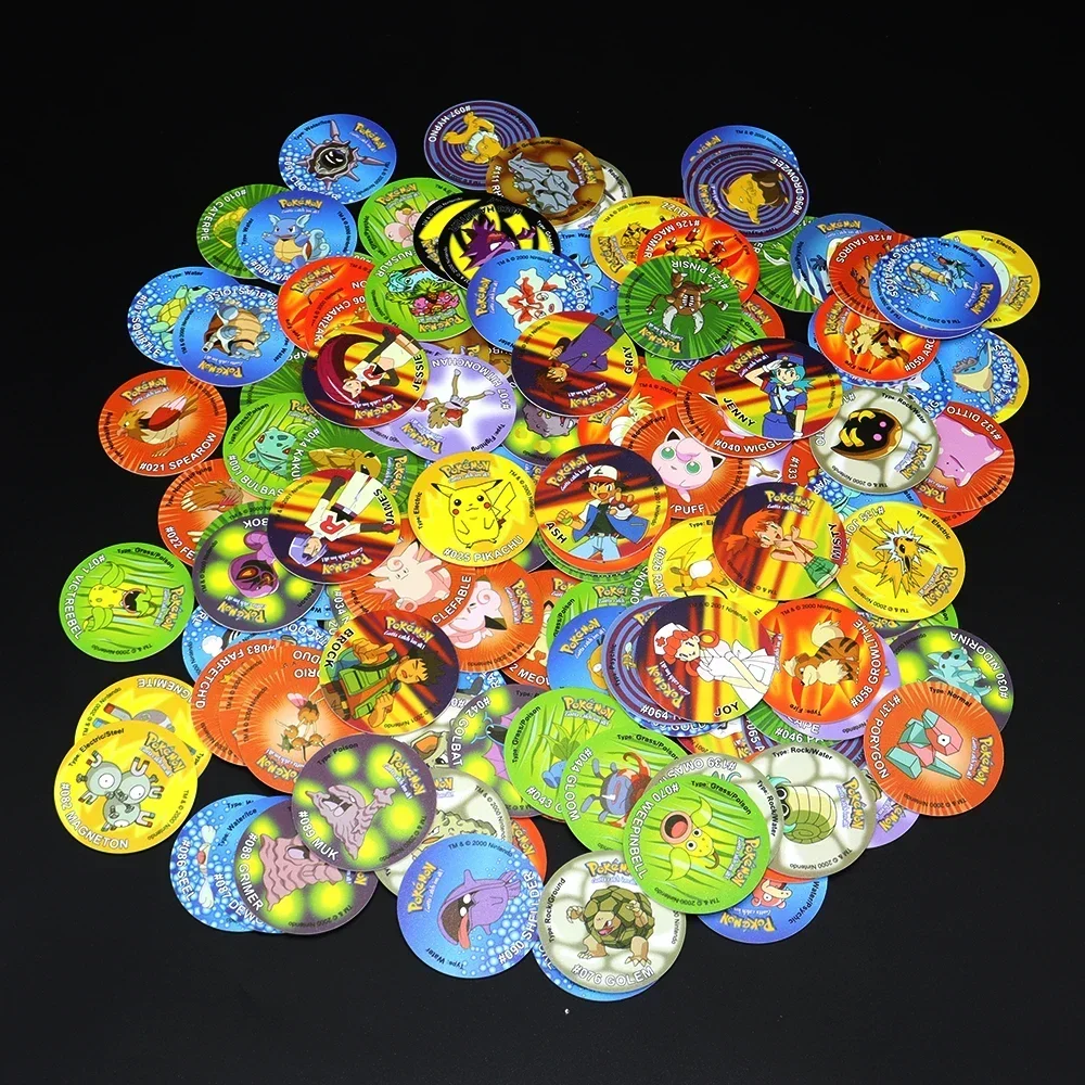 1./2./3. Auflage Ash Ketchum Starter Tap Sammelkarte für Pokémon Tazos Album Trainer Round Pogs Cheetos Chipitaps