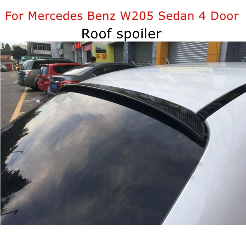 

Rear Roof Carbon Fiber spoiler Window wing For Mercedes Benz W205 Sedan 4 Door Only 15-17 C63 AMG C200 C250 C180 C Class