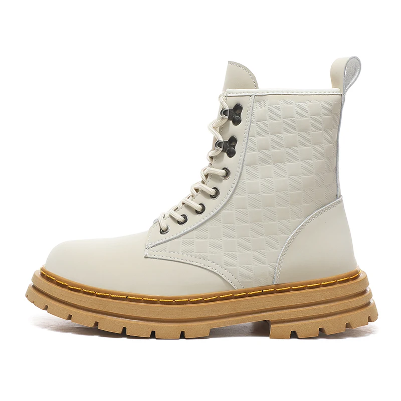 

Soft white leather boots men's high top 45 yards increase rhubarb boots women's 46 yards leather plus size men's shoes 47 yards