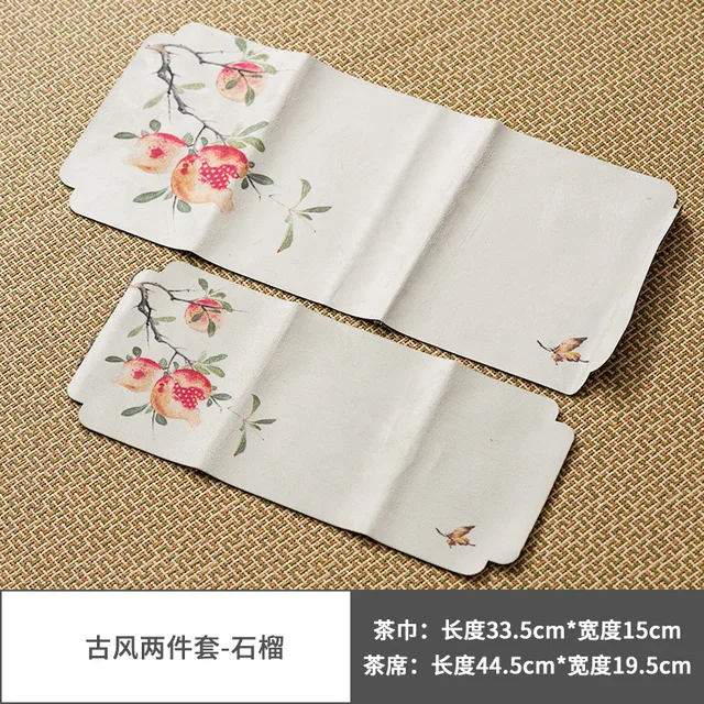 Kínai Szarvasbőr Bársony Tea Törölköző Szőnyeg Pamut Pot Terítő Abszorbens Megvastagodott Téglalap Alakú Szertartás - Image 3