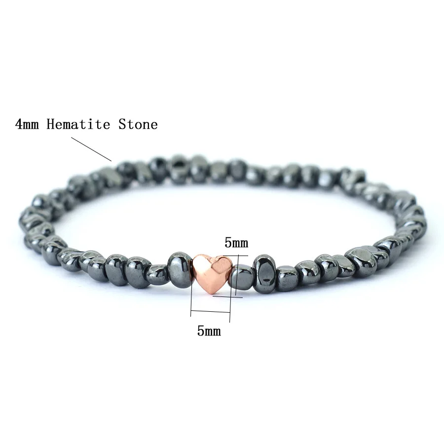 Hematite Healing Stretch Beaded Bracelet for Men and Women