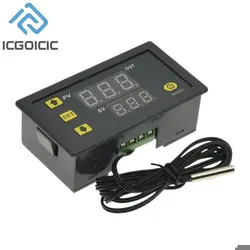 Digital Temperature Control LED Display Thermostat with Heat/Cooling Function, 20A Capacity, AC/DC Versatility (12V 120W)