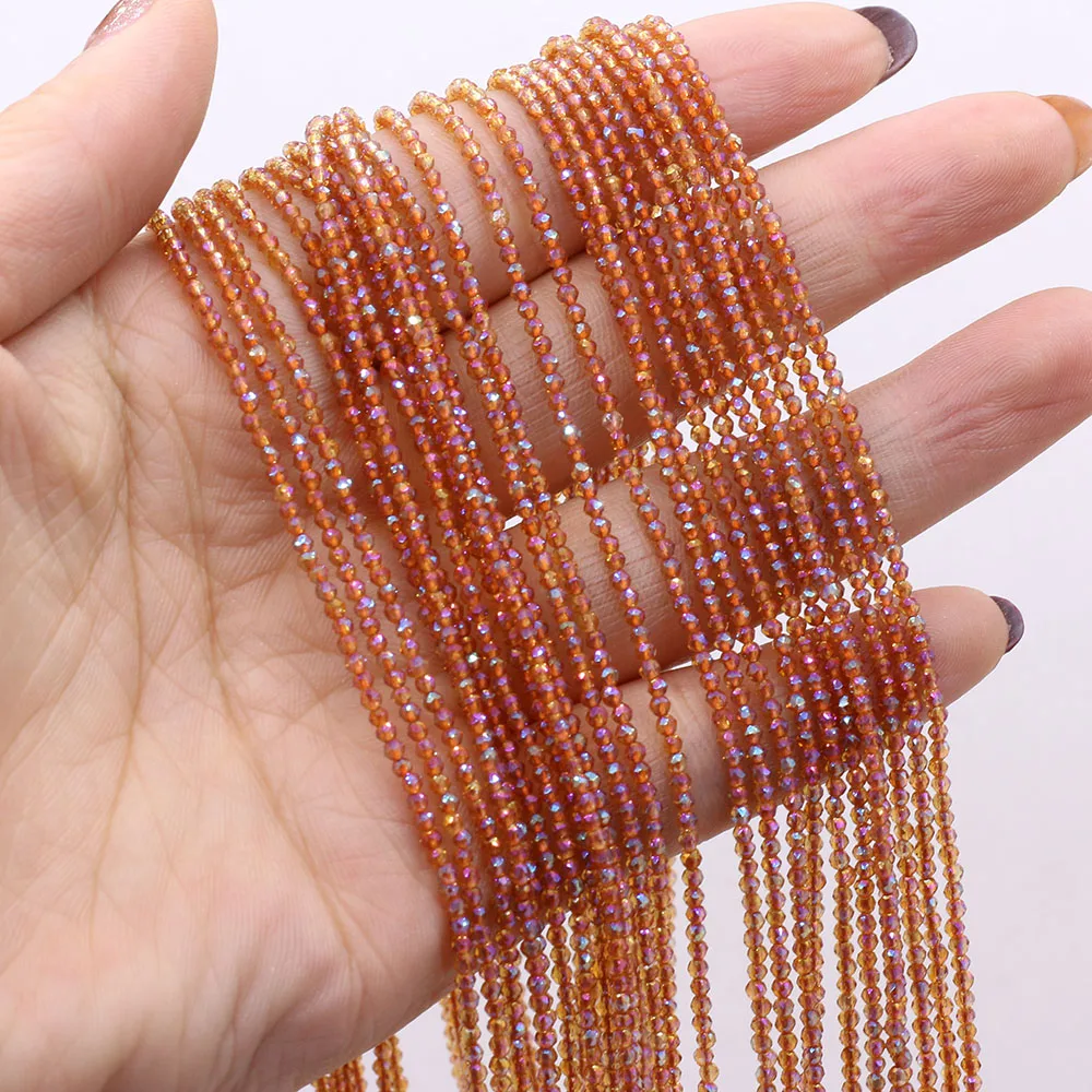 

Natural Stone Crystal Color Plated Faceted Small Bead For Jewelry MakingDIY Necklace Bracelet Accessories Charm Wedding Gift38cm