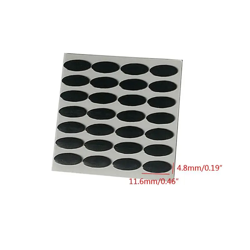 28Pcs Mouse Patins Pés Borda arredondada para A4tech X7 X-760 XL-760 Mouse para jogos 0,6 mm Espessura 11,6 x 4,8 mm