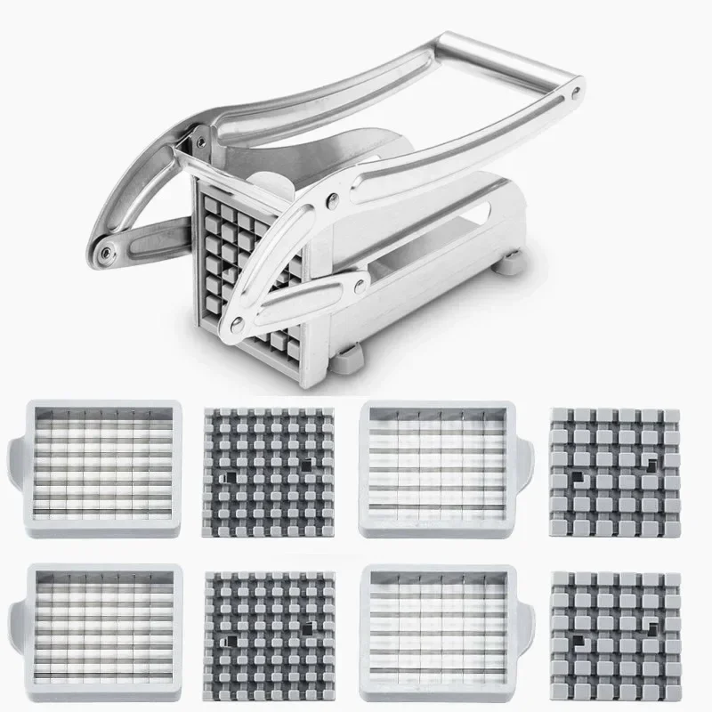 Stainless Steel Manual Potato Cutter Shredder French Fries Slicer Cutting Machine Chips Maker Meat Chopper Kitchen Tools vegetable slicer french fry cutter