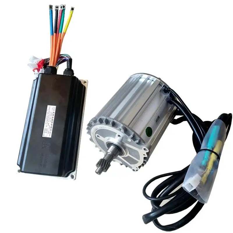 60V72V Electric Tricycle Motor 2000W Gold Magnetic Power Sine Wave Vector Four-Wheeler High-Speed Motor with Controller