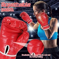 Adults Boxing Gloves Breathable PU Leather Fighting Gloves Kids Boxing Training Kickboxing Gloves for Gym Indoor Outdoor Sport
