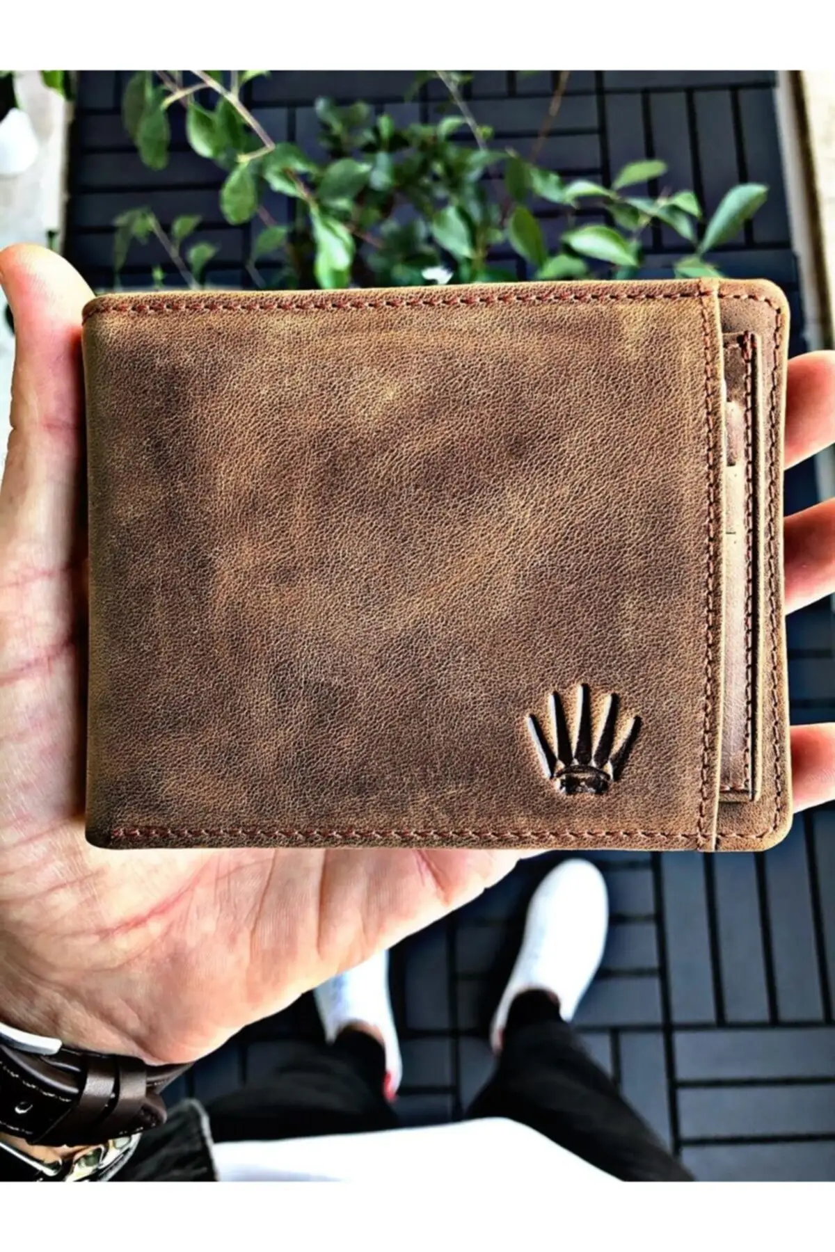 Taba Genuine Leather Wallet Card Holder Gifts For Men Multi Compartment Money Bags Father's Day Birthdays Coin Holder With Snaps