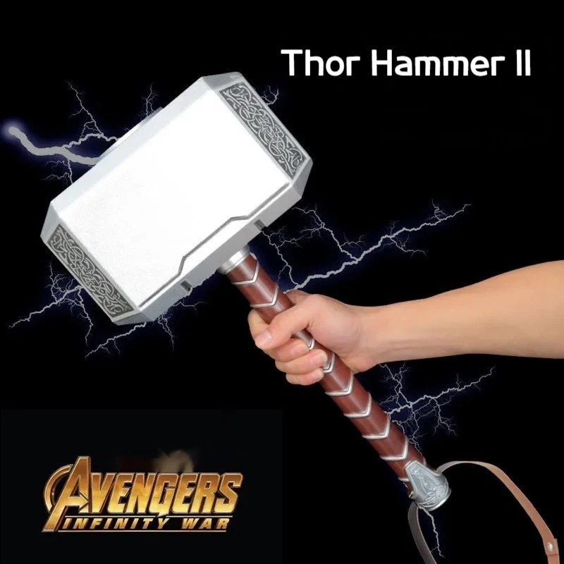 

Marvel Avengers Alliance Thor Hammer Second-generation Pu Simulation Weapon Cos Toy Decoration Prop Gift Collection