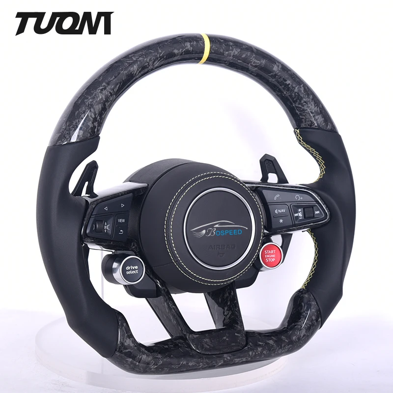 

Fit For Audi A3 8Y A4 B8 A6 C6 A7 Q3 Q5 S3 8V S4 Rs3 Rs7 TT 8J MK2 R8 SQ5 Sports Forged Carbon Fiber Led Cars Steering Wheel