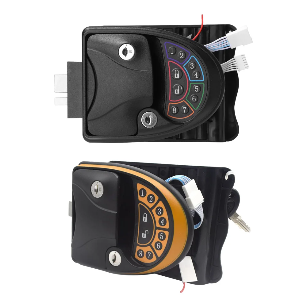 RV Keyless Entry Door Lock Latch Handle with Deadbolt Keypad Fob 2 Keys for Travel Trailer