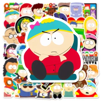 50 pezzi di animazione del fumetto SouthPark adesivo divertente carino graffiti decalcomania impermeabile giocattolo per bambini adesivo tazza chitarra telefono portatile fai da te