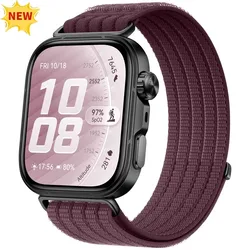 Premium Nylon Loop Strap - Braided, Comfortable, Breathable Band for Smartwatch (Plum)