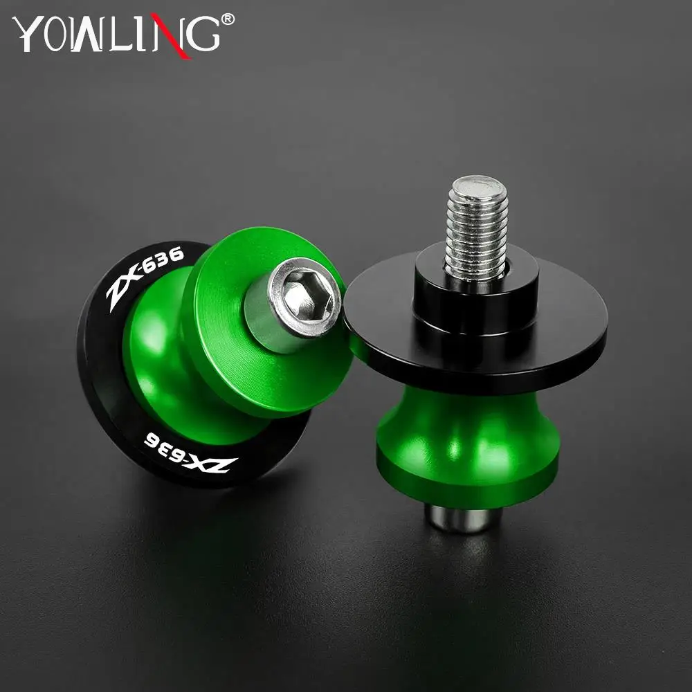 

For Kawasaki ZX636 ZX 636 ZX6R ZX636R ZX6RR 2019 2020 2021 2022 Accessories Aluminum Swingarm Spools Slider Rear Stand Screws