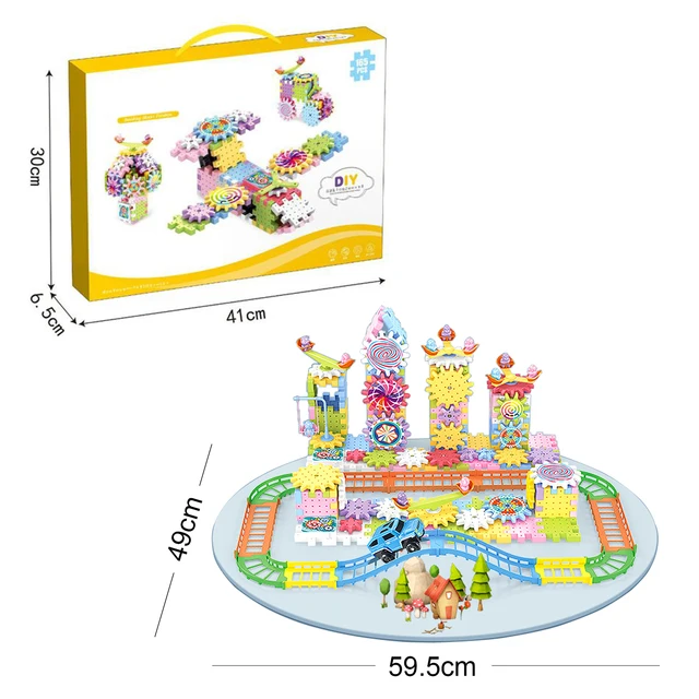 165 PCS Electric Gears 3D Model Building Kits Plastic Brick Blocks DIY Building Educational Toys For Children Kids Birthday Gift 6