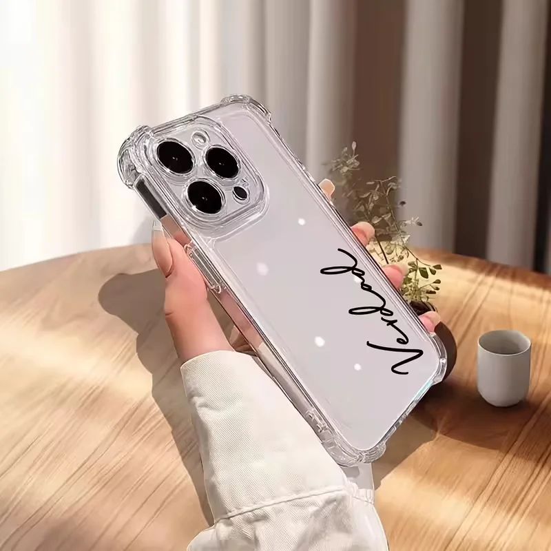 Custom Name Letters Transparent Phone Case For iPhone 11 12 thumbnail 3