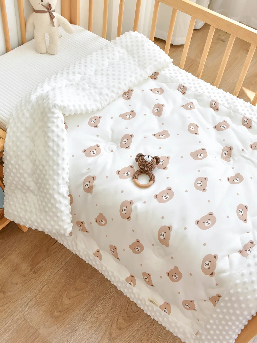 100x120 cm Coperta trapuntata per bambini Estate Morbida copertura per pisolino Coperta da letto Neonato Swaddle Wrap 4 stagioni Coperta trapuntata coperta  1501