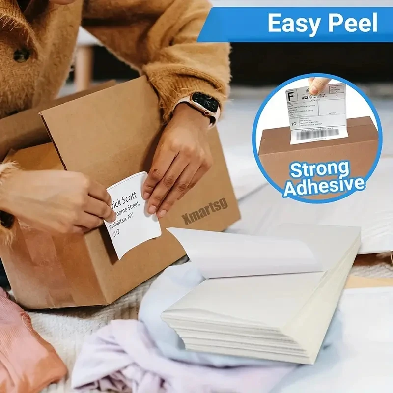 Durable Direct Thermal Shipping Labels, 4x6 Inch, 500-Pack - Water & Grease Resistant with Strong Adhesive