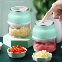 Electric Mini Food Chopper Grinder for Garlic Vegetable Meat Fruit Onion - Nut Crusher Press Processor Mixer 1