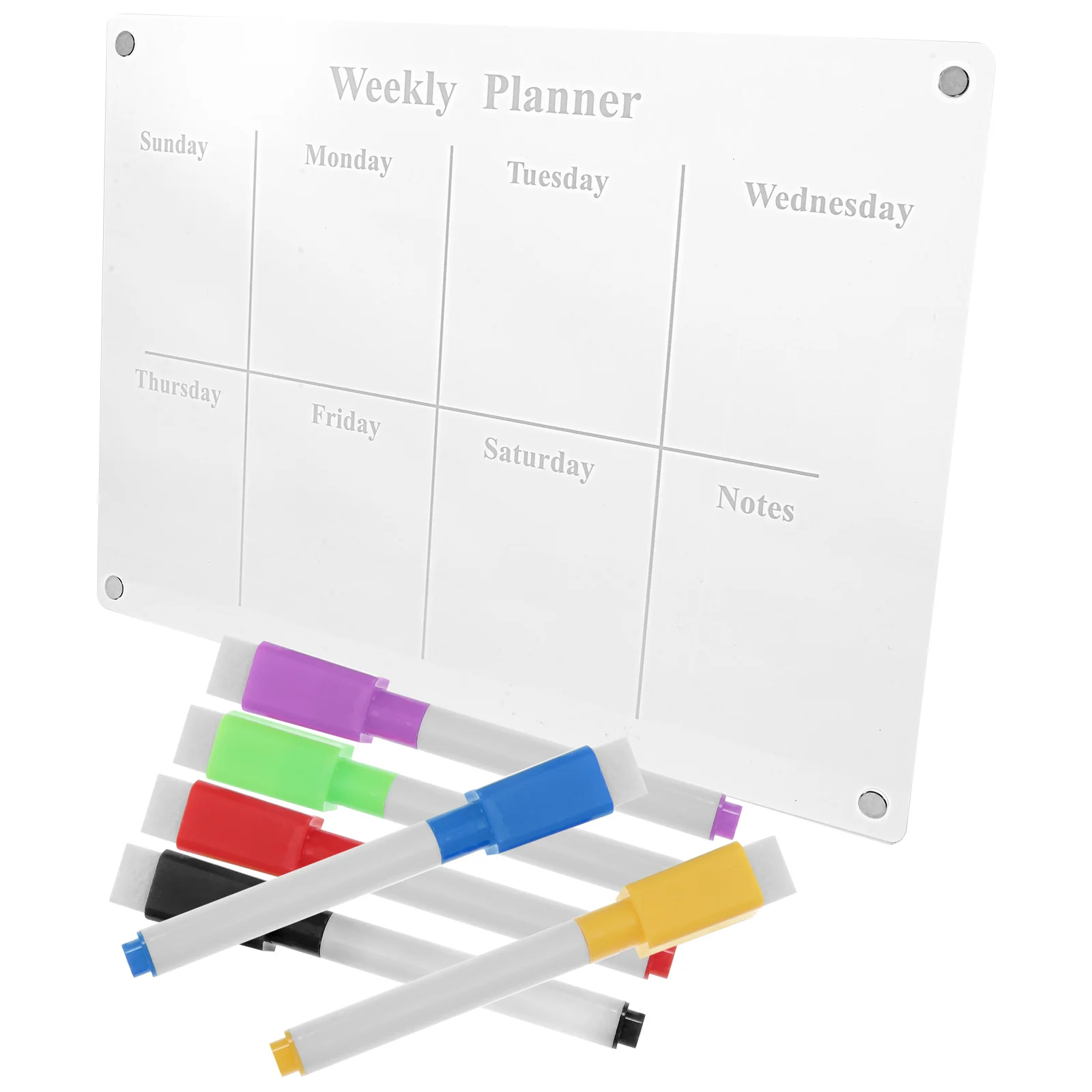 

Schedule Magnetic Dry Erase Board Daily Planner Acrylic Wall Whiteboard Calendar Home Kitchen Erasable Flexible Writing Tablet