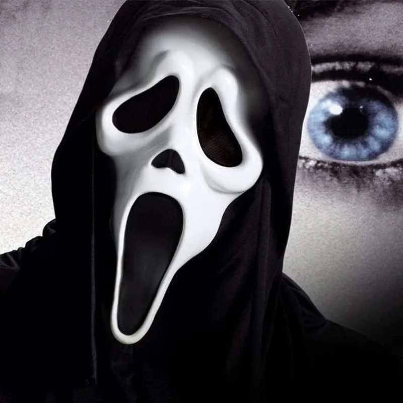Halloween Screaming Ghost Face Mask Cos Horror Spooky Scary Headgear Haunted House Npc Play Props Halloween Party Decoration party photo props halloween decoration props