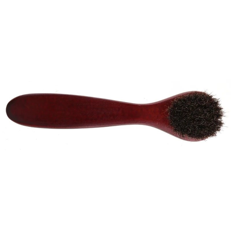 Long Wooden Handle Bristle Horse Hair Shoe Boot Brushes Polish Applicator Dauber