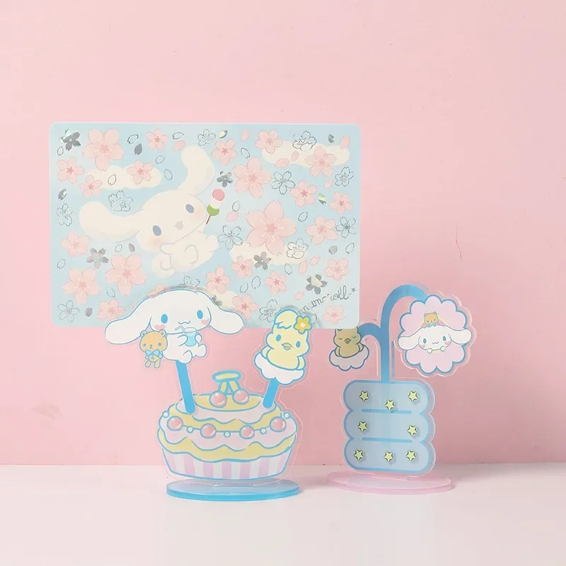 

Anime Figure Cinnamoroll Sanrio Standing Clip Cute Kawaii Girl Kuromi MyMelody PomPomPurin Enjoy Photo Note Holder Friends Gifts