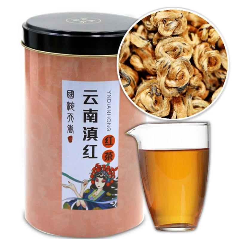Fengqing Dian Hong Huang Jin Luo Golden Dianhong Yunnan Balck Chinese Tea 250g/can Gift | Дом и сад