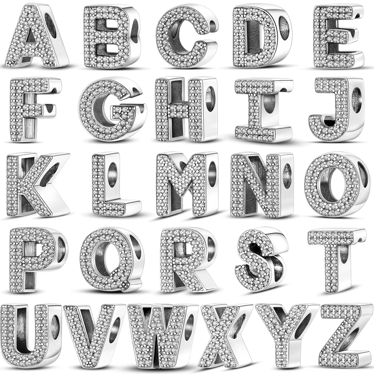 266247-d8aa2b.jpg Se603a211f49a4a70a8fd669ed568f034r 26 A-Z Alphabet Beads Silver Plated LOVE Letter Charm Fit Original Pandora Charms Bracelet Bangle CZ Zircon Bead Jewelry Mallzona
