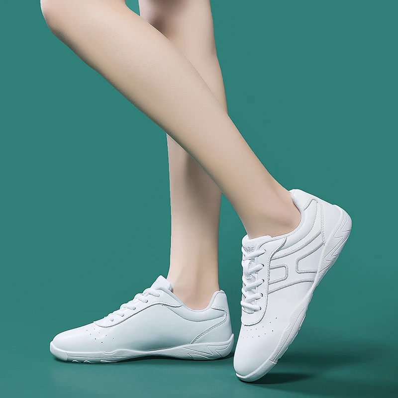 810 youth white cheerleading shoes sports training competition shoes aerobics women's aerobic fitness