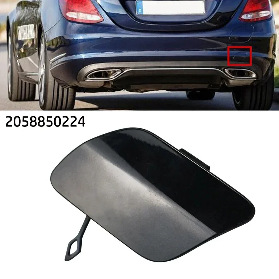 Copri Gancio Traino Per Mercedes-Benz GLC - Nero, Ricambio OE A2538850700, Facile Montaggio Senza Modifiche - Foto 8