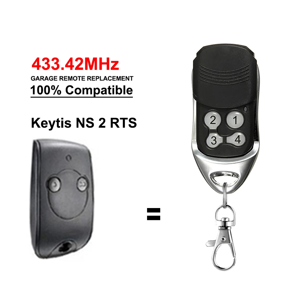 Somfy Gate Garage Remote Control Keytis Ns 2 4 RTS 433.42MHz Replacement |