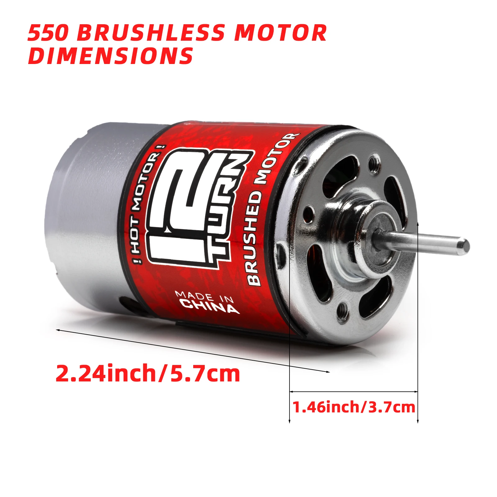 Détail du moteur RC 540 Brushed 10T-65T pour camion buggy, avec aimants et enroulements visibles