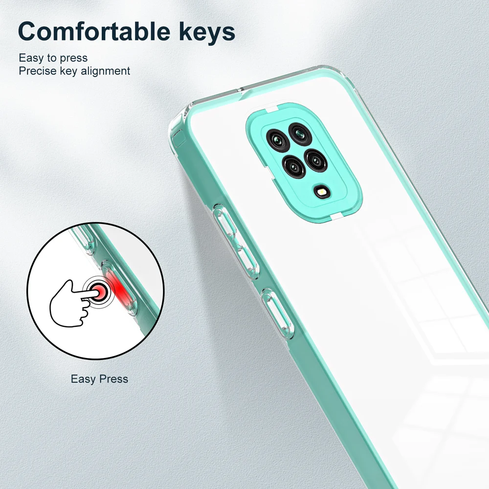 KEYSION Funda a prueba de golpes para Redmi 9, funda trasera de